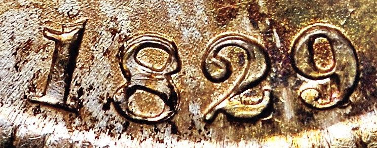 1829, 29 over 27, O-101, Date Close-up