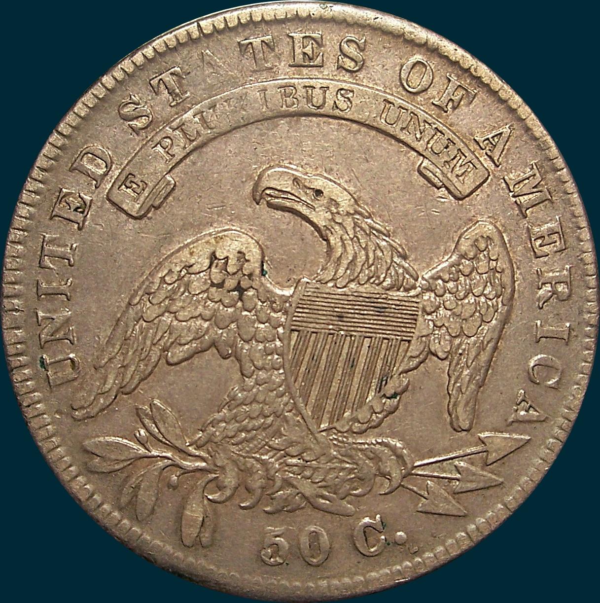1834, O-116, Small Date, Small Letters, Capped Bust, Half Dollar