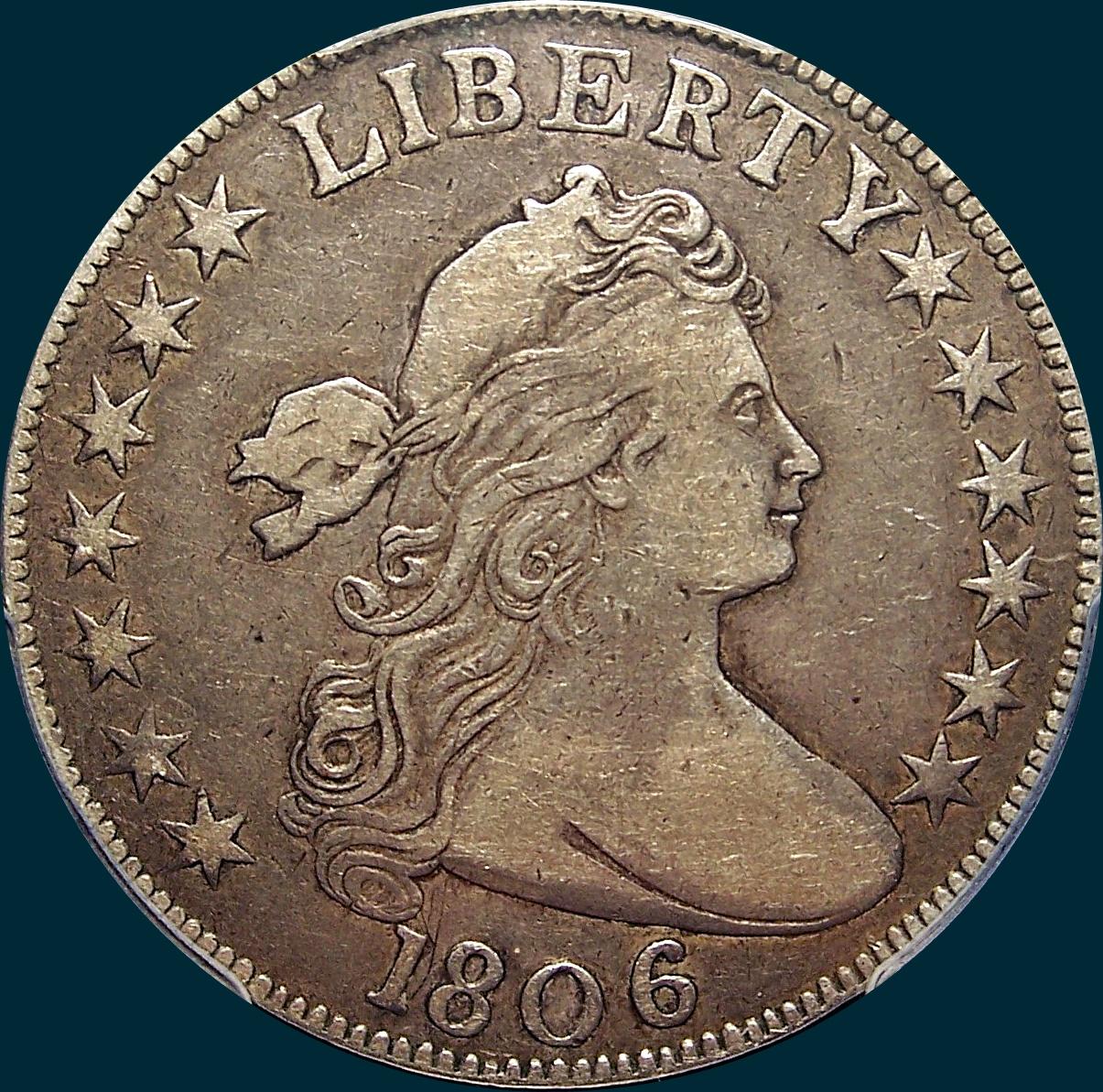 1806, O-107, Draped Bust, Half Dollar