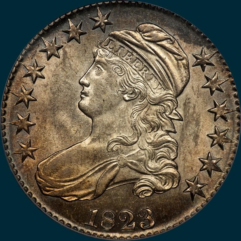 1823, O-106a, Capped Bust, Half Dollar
