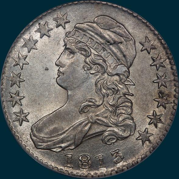 1813 O-108, capped bust half dollar