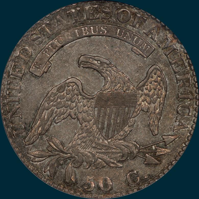 1823, O-108, Capped Bust, Half Dollar