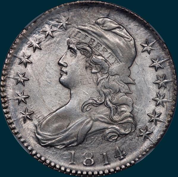 1814, O-106a, Capped Bust, Half Dollar