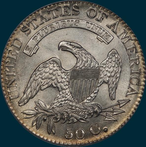 1826 O-111, capped bust half dollar