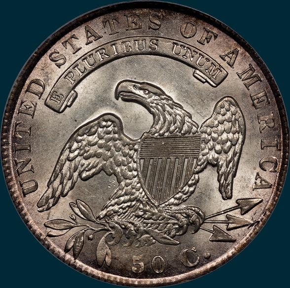 1835 O-102, capped Bust, Half Dollar