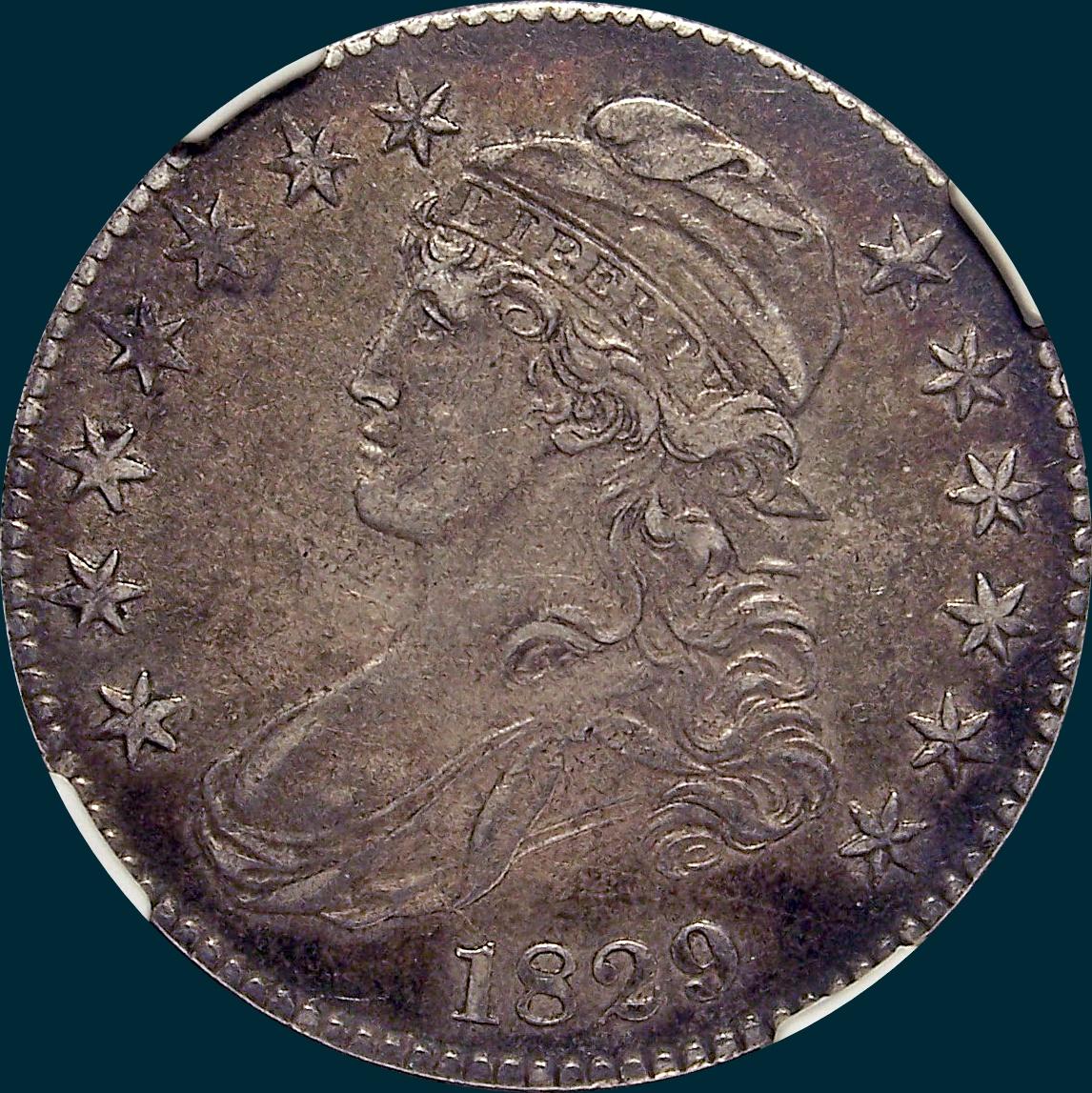 1829, O-112a, Capped Bust, Half Dollar