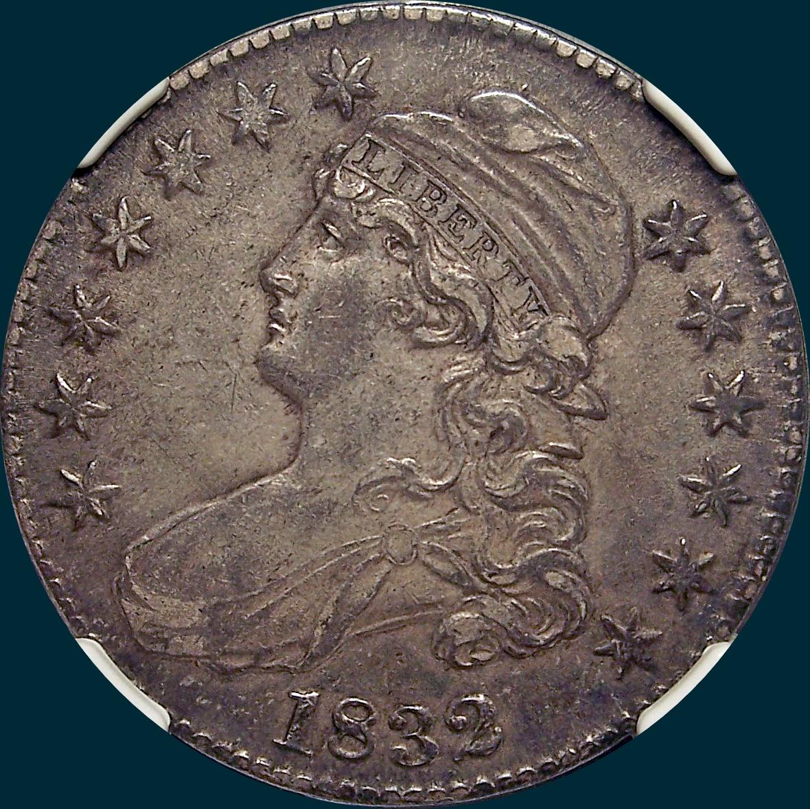 1832 O-110 capped bust half dollar