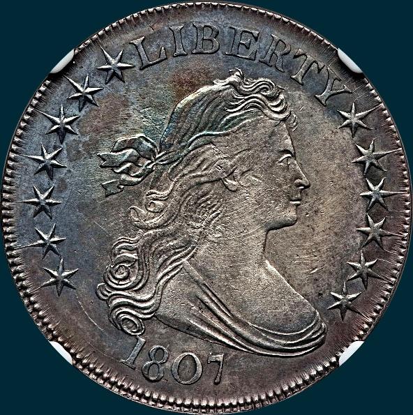 1807, O-107a, Draped Bust, Half Dollar