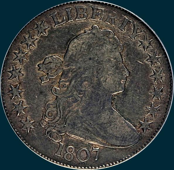 1807, O-115, Draped Bust, Half Dollar