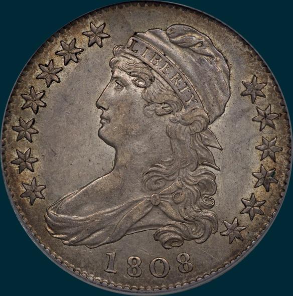 1808 O-106, Capped Bust, Half Dollar