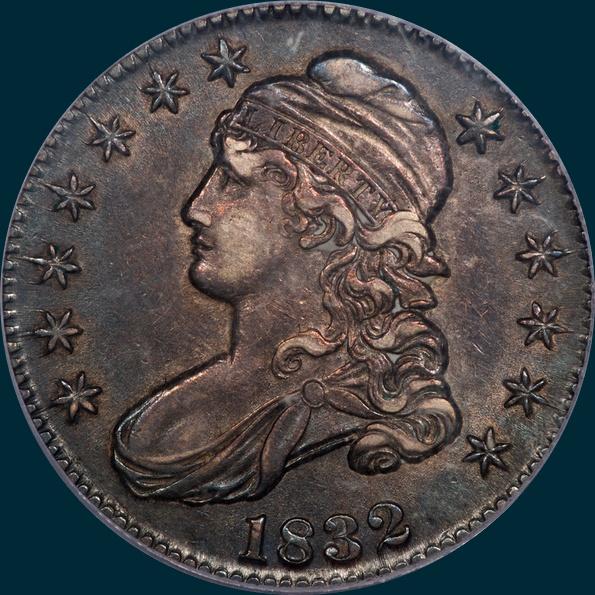 1832 O-106 capped bust half dollar