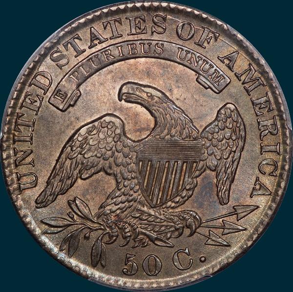 1830 O-113, small 0, capped bust half dollar
