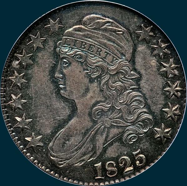 1825, O-113, Capped Bust, Half Dollar