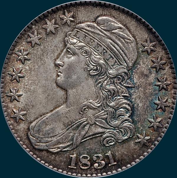 1831, O-118, Capped Bust, Half Dollar