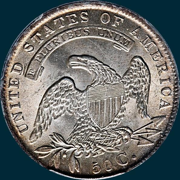 1836, O-106a, Capped Bust, Half Dollar