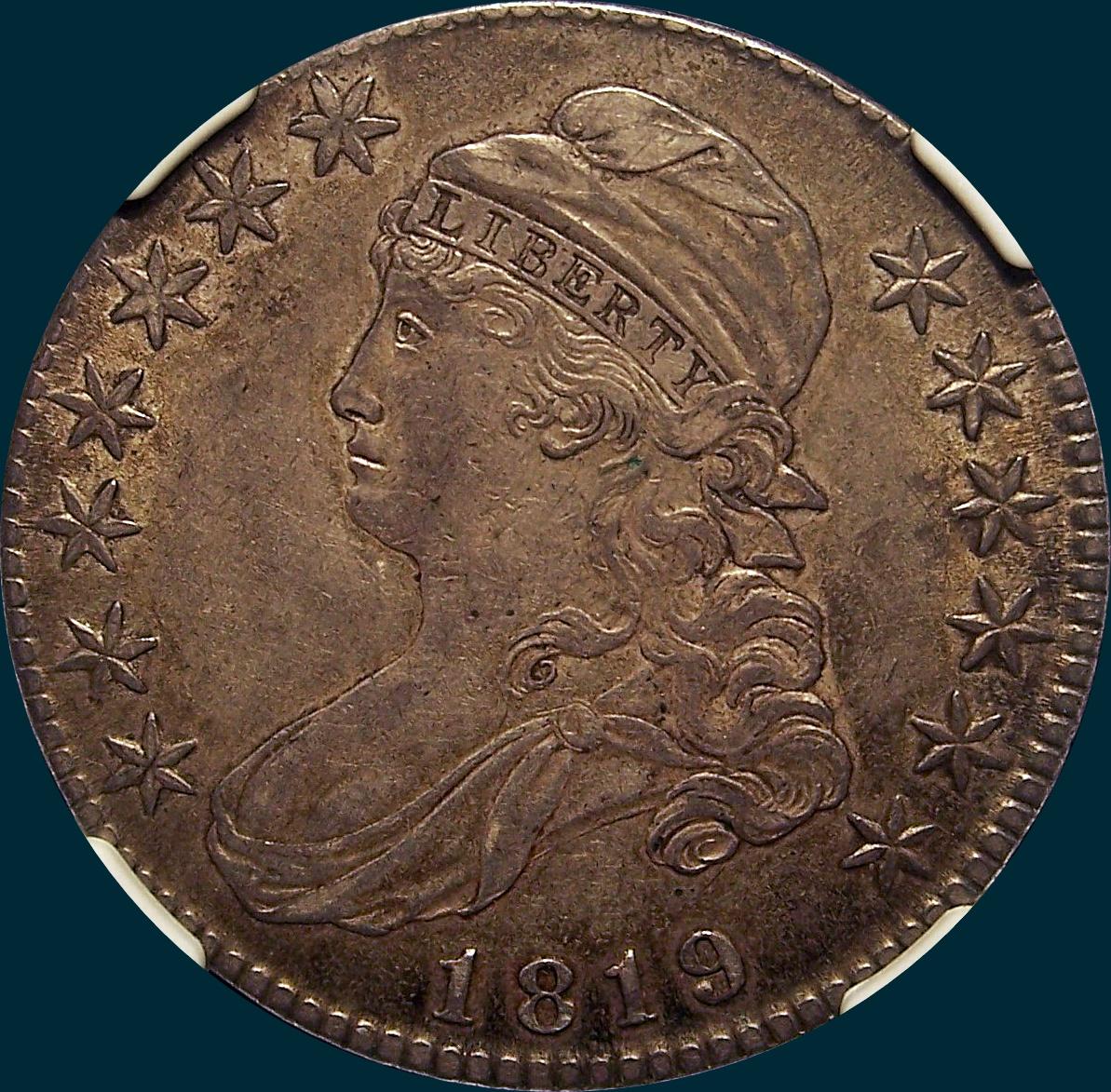 1819, O-110a, Capped Bust, Half Dollar