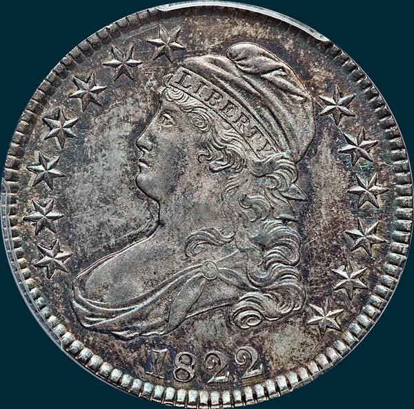 1822, O-105a, Capped Bust, Half Dollar