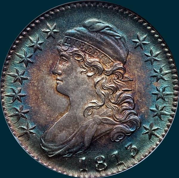 1813, O-105a, R1, Capped Bust, Half Dollar