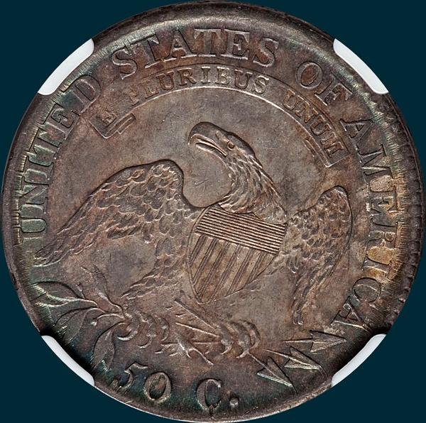 1812, O-110b "Single Leaf", Capped Bust, Half Dollar