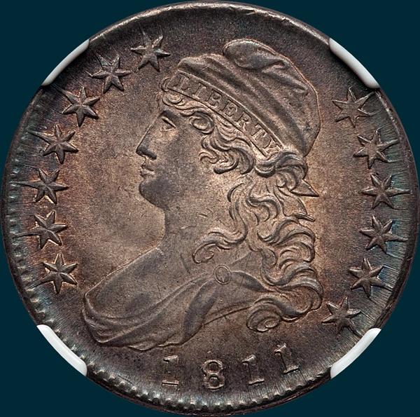 1811 O-106, Small 8, capped bust, half dollar