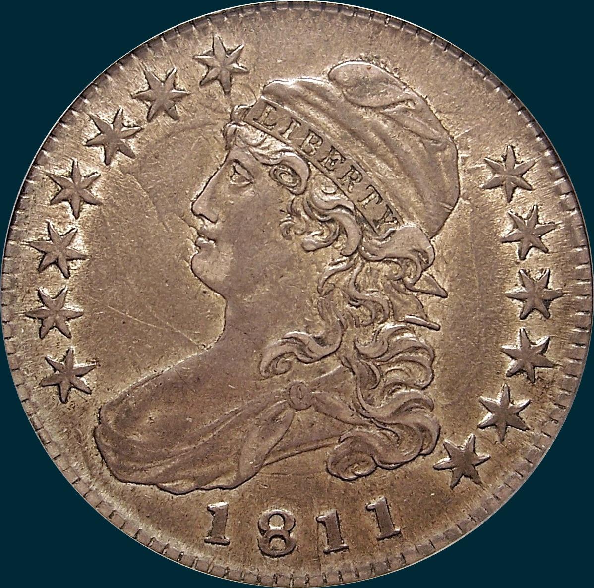 1811 O-103, Large 8, Capped bust half dollar