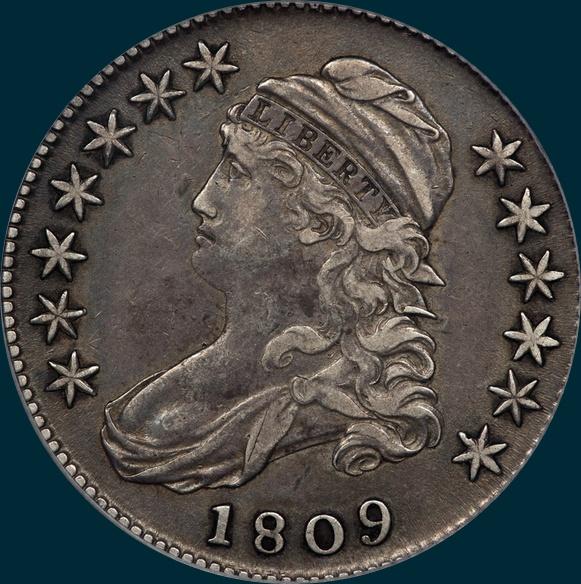 1809, O-114a R5, Capped Bust, Half Dollar