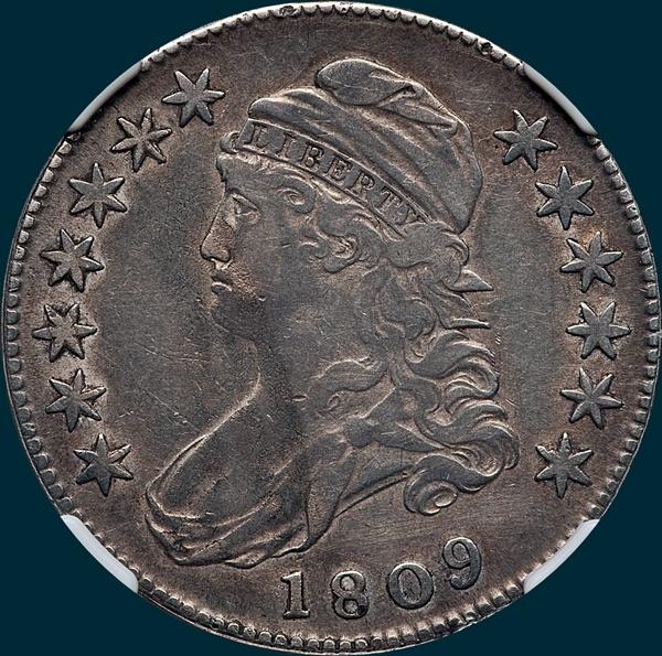 1809, O-113a R5, Capped Bust, Half Dollar