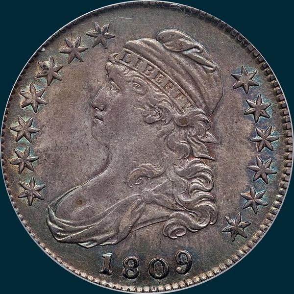 1809 O-112 capped bust half dollar