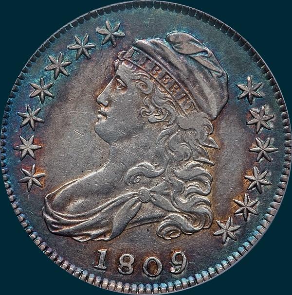 1809 O-104 Capped bust Half Dollar