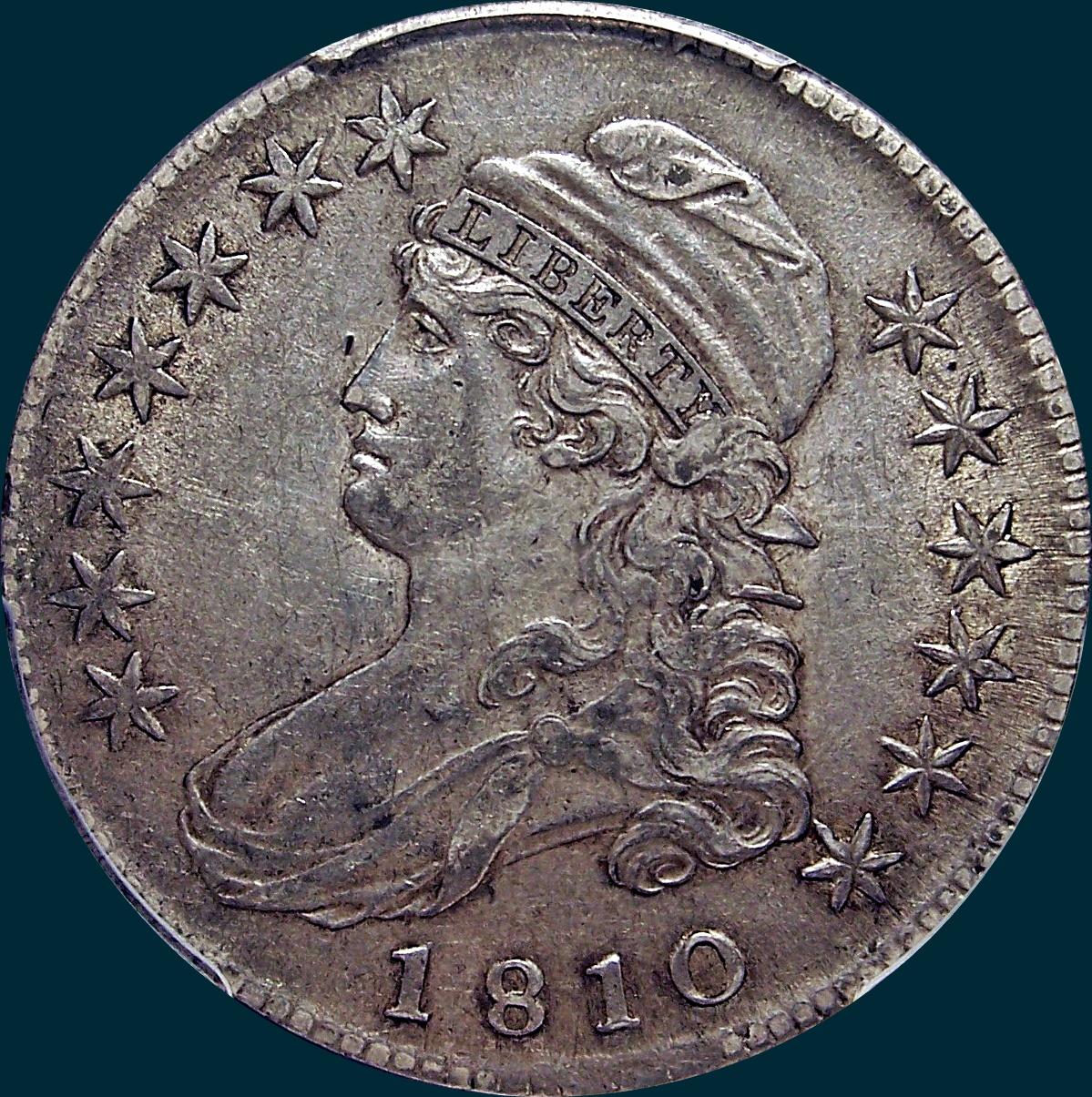 1810 o-105, capped bust, half dollar
