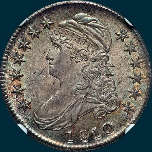 1810 o-108, capped bust, half dollar