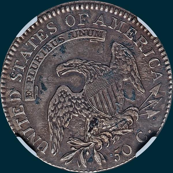 1817, O-102a, 7 over 4, Capped Bust, Half Dollar