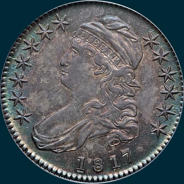 1817, O-113a, Capped Bust, Half Dollar