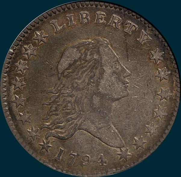 1794, O-102, Flowing Hair, Half Dollar