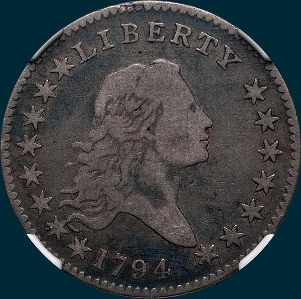 1794, O-105a, Flowing Hair, Half Dollar