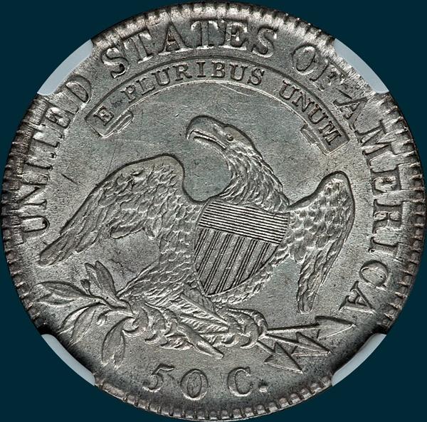 1818 O-105, capped bust, half dollar