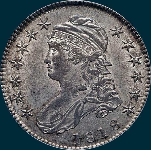 1818, O-106, Capped Bust, Half Dollar