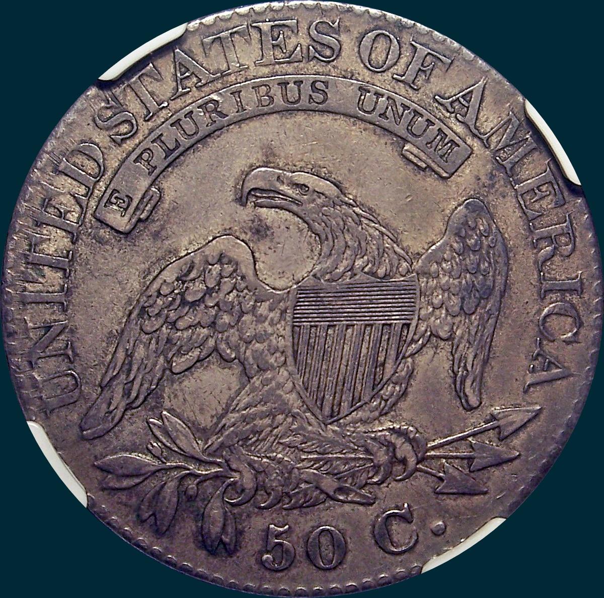 1825, O-103 capped bust half dollar
