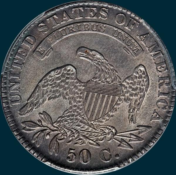 1830 O-104, small 0, capped bust half dollar