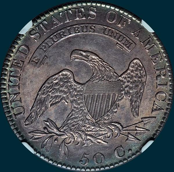 1819 O-109, capped bust half dollar