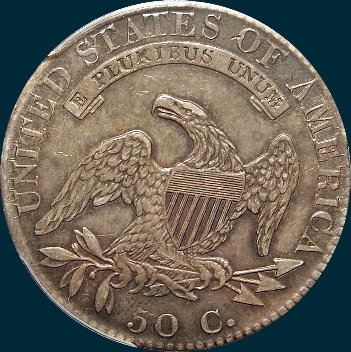 1819 O-113, capped bust half dollar