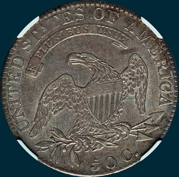 1820, O-105a, Square Base, Knob 2, Capped Bust Half Dollar