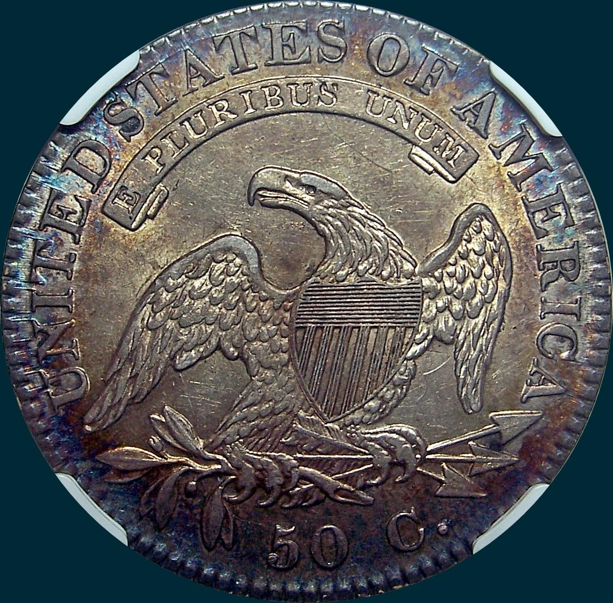 1821, O-105a, Capped Bust, Half Dollar