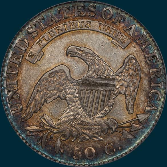 1821, O-106, Capped Bust, Half Dollar