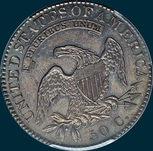 1821, O-106a, Capped Bust, Half Dollar