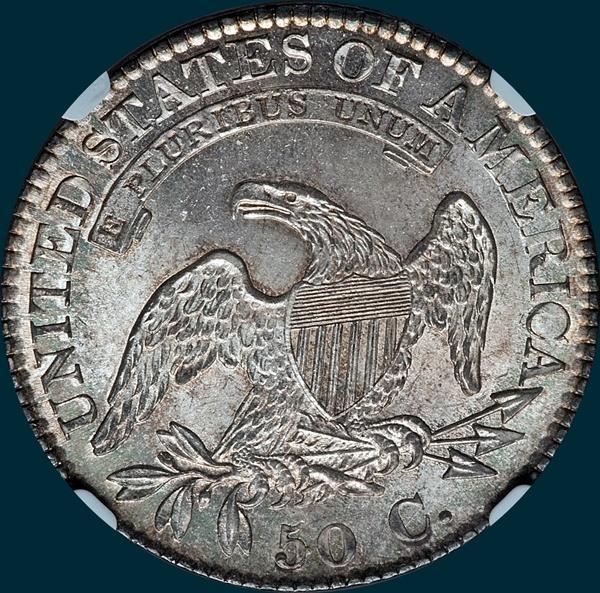 1823, O-111, Capped Bust, Half Dollar