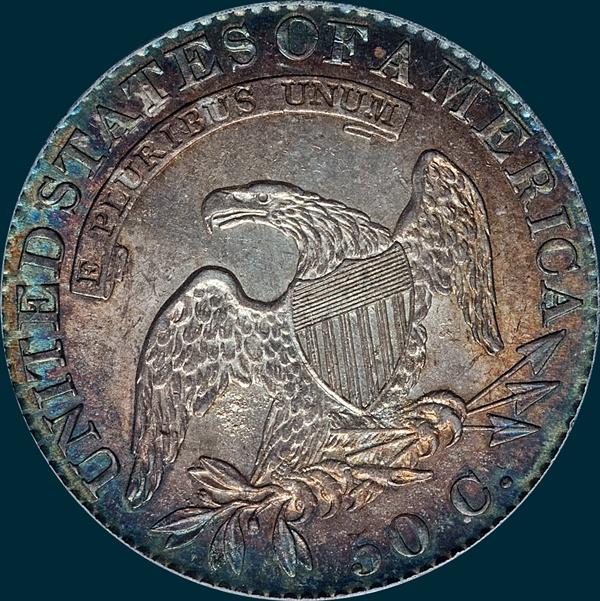 1822 O-111, Capped bust Half Dollar