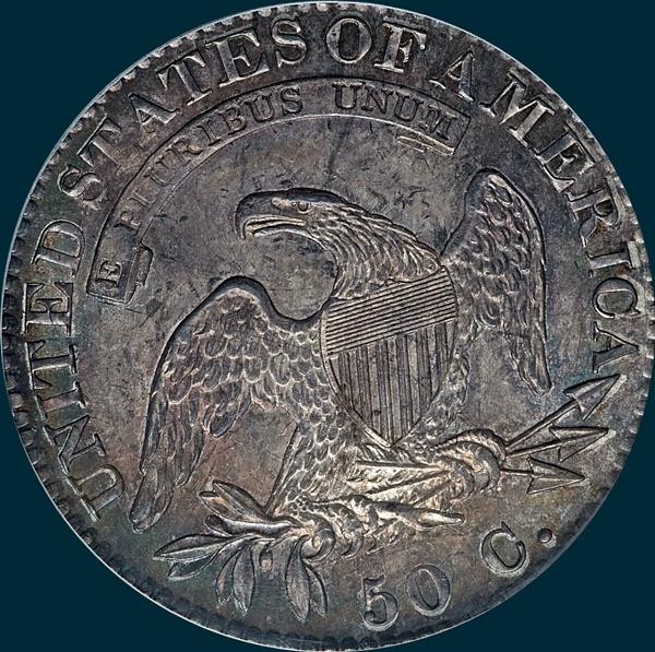 1822 O-114, capped bust, half dollar