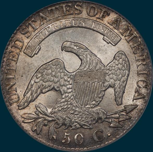 1827, O-106, R2, Square Base 2, Capped Bust, Half Dollar