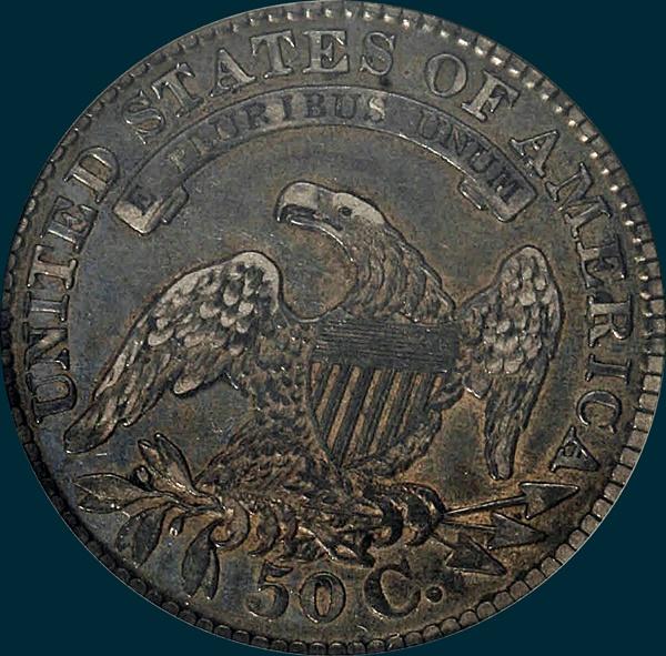 1829, O-104, Capped Bust, Half Dollar